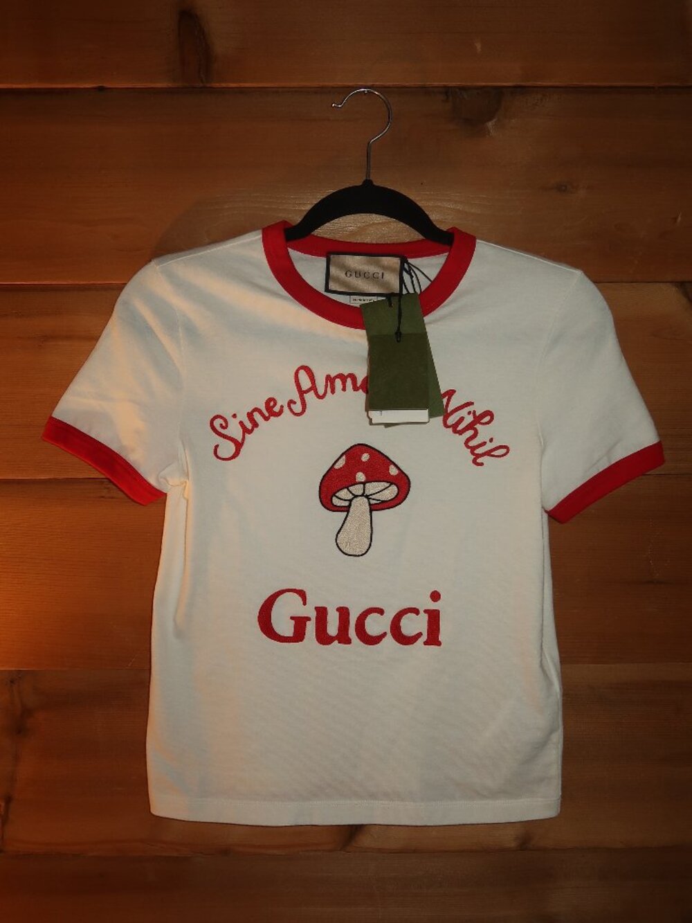 NWT Gucci sine amore nihil' embroidered cotton jersey t-shirt ready-to-wear